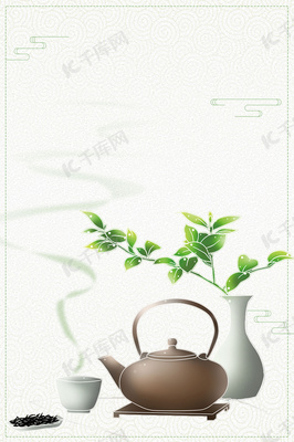 中國傳統(tǒng)茶文化茶館海報背景素材